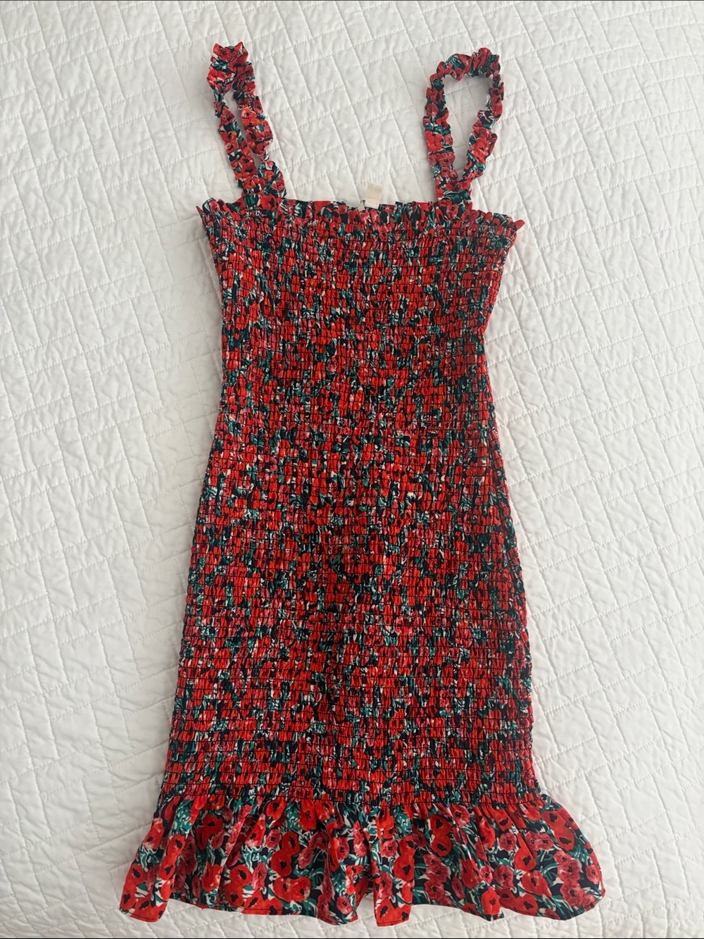 Brave Soul Red Floral Smocked Sundress